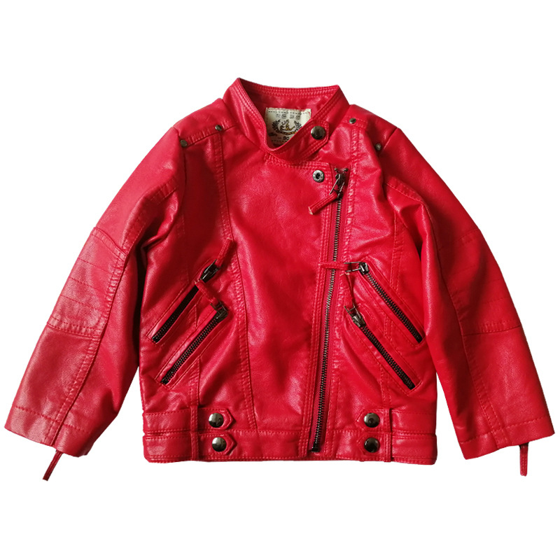 Streetwear Brand Photography - Chaqueta de cuero Pu roja de
