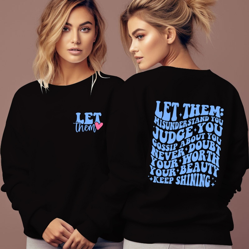 Streetwear Brand Hoodies - LET Them-Sudadera de manga larga para
