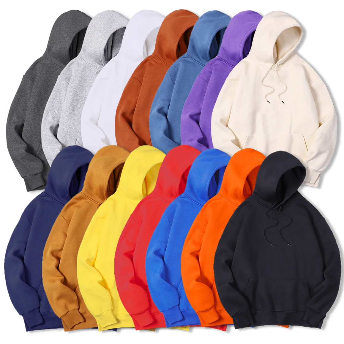 Streetwear Brand Hoodies - Sudadera con Capucha de Color Sólido