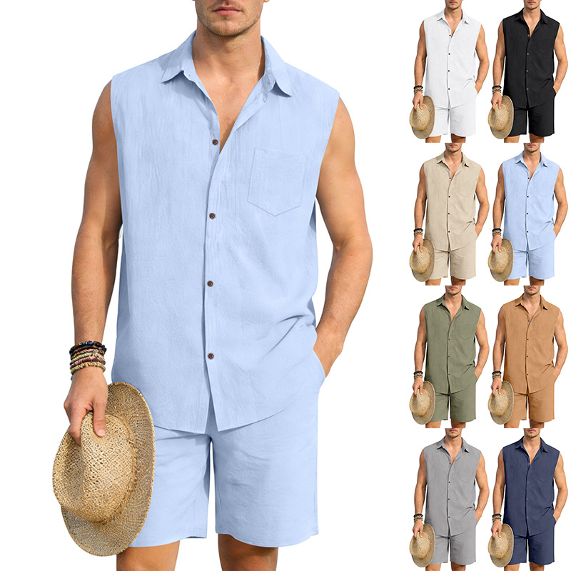Streetwear Brand Tags - Conjunto de Camisa sin Mangas con