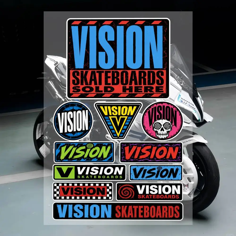 Juego de pegatinas de la marca - Vision Streetwear Brand reseña y precio